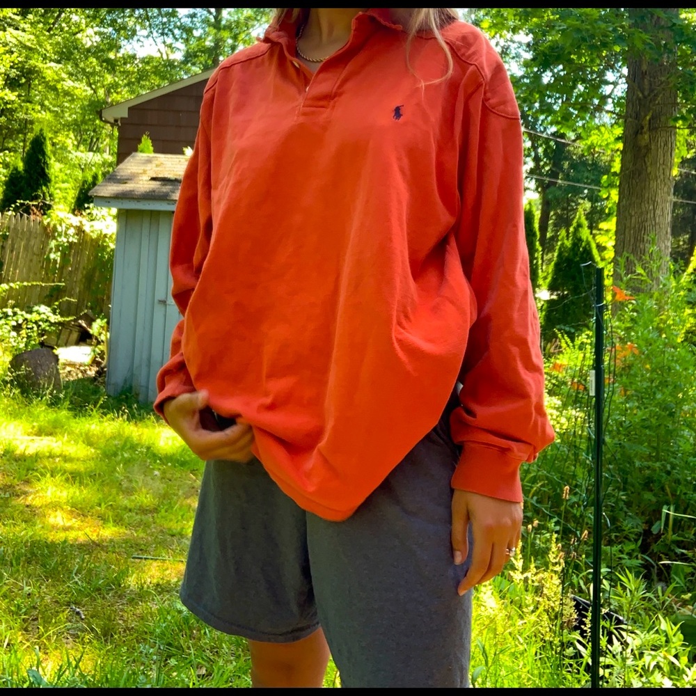 Thrifted Polo by Ralph Lauren long sleeved, over sized shirt.